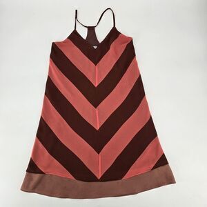 Judith March Orange and Brown Chevron Pattern Dress Size S